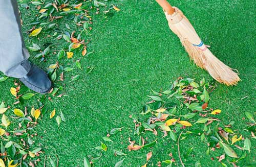 Artificial lawn maintenance and cleaning